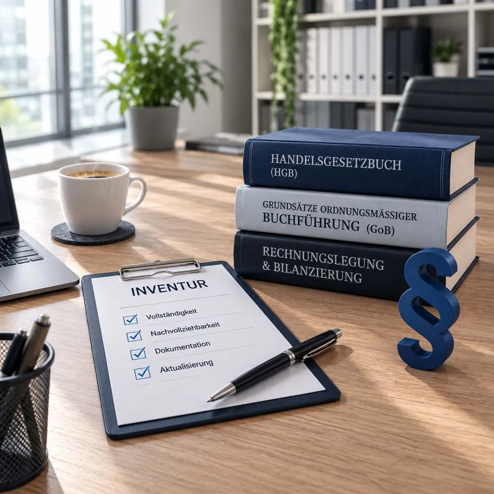 Unternehmen bei der gesetzlich vorgeschriebenen Inventur